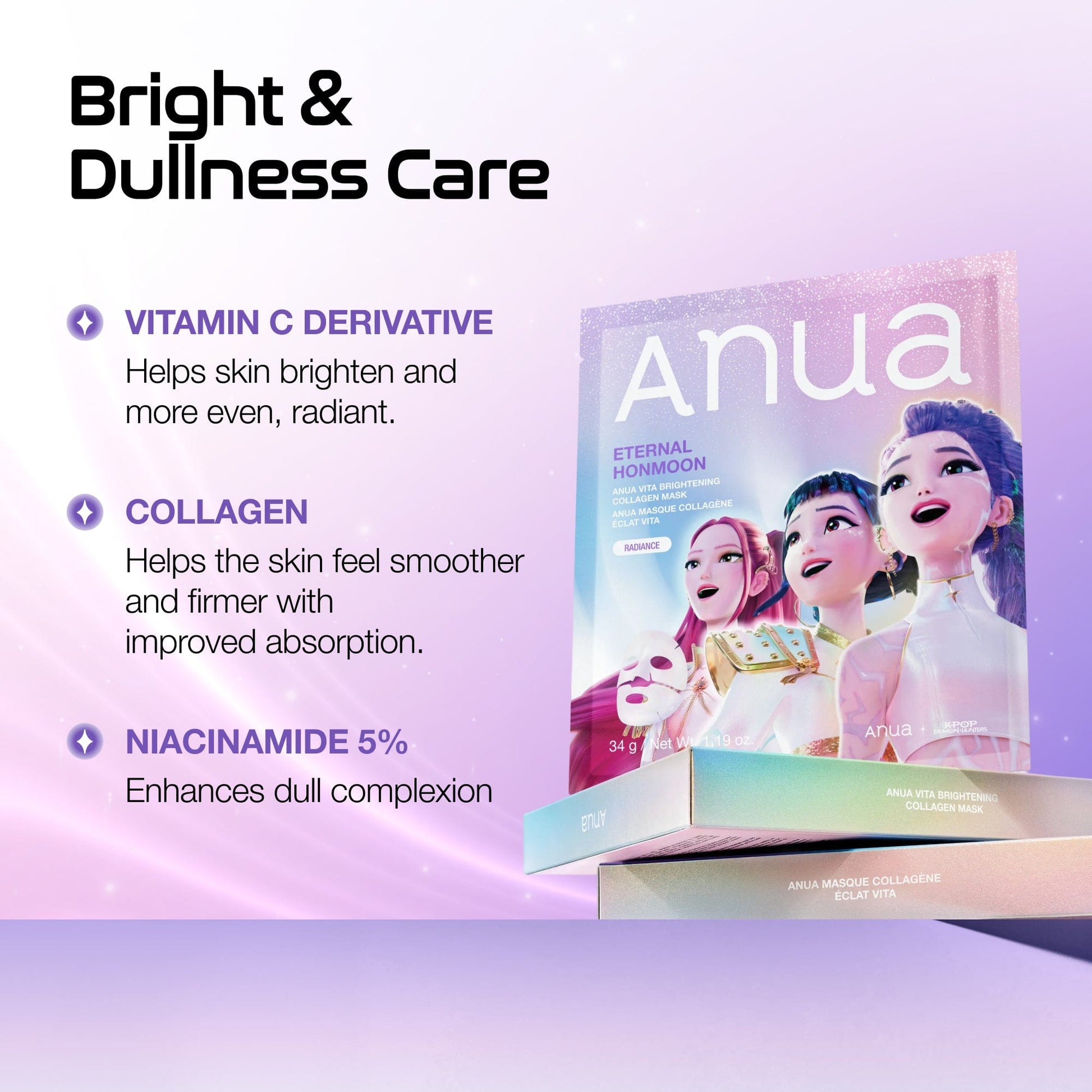 Eternal Honmoon Vita Brightening Collagen Mask 4ea