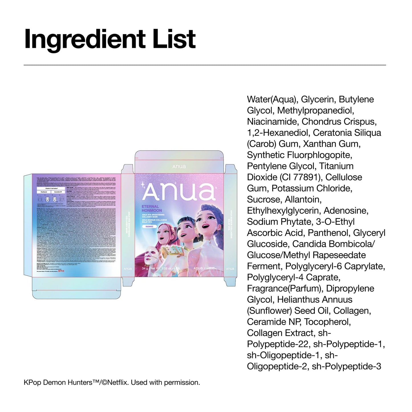 Eternal Honmoon Vita Brightening Collagen Mask 4ea